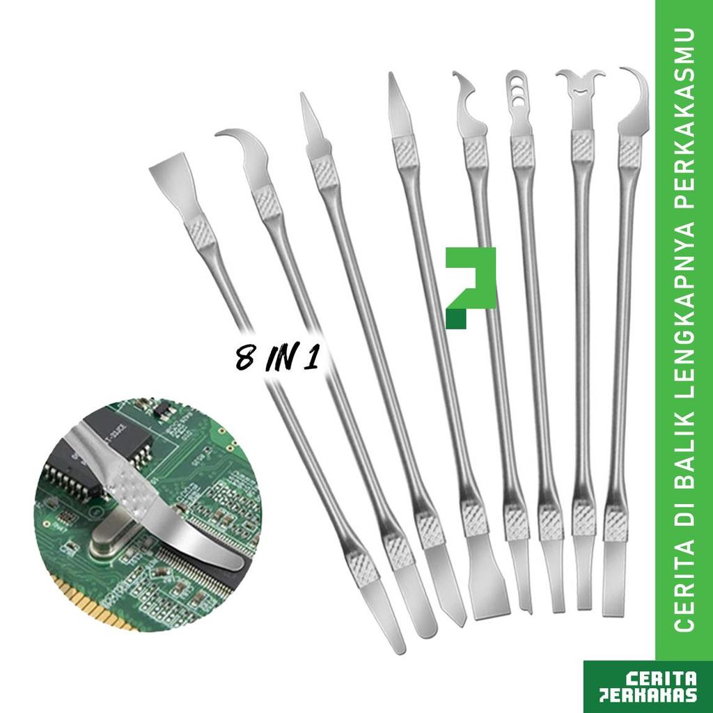 CP Pisau Crowbar Congkel 8In1 AK32 / HP IC Set CPU EMMC Linggis Pembersih Lem / Alat Pembongkaran Pe