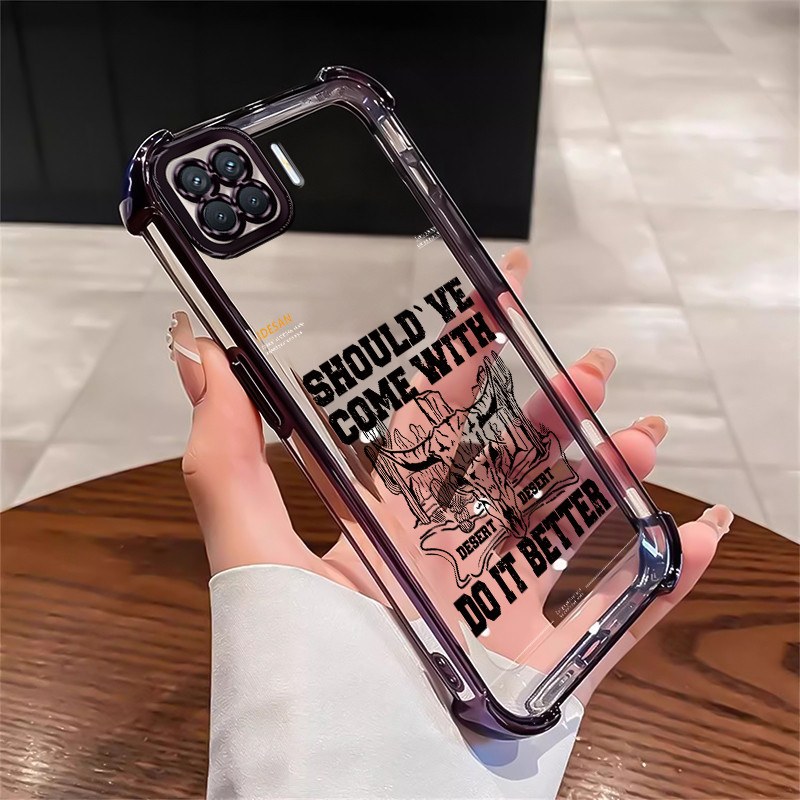 Casing Hp Untuk OPPO A93 F17 Pro OPPO Reno 4F Reno 4 Lite Case Casing pola Sapi dan manusia Cesing K