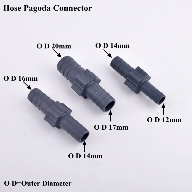 2-10pcs 12-20mm Hose Simple Adapter Aquarium Fish Tank Hose Connector