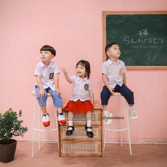 Saoirse's Seragam Nasional - Uniform SD SMP SMA Bayi Balita Batita Anak Perempuan dan Laki-Laki Baju