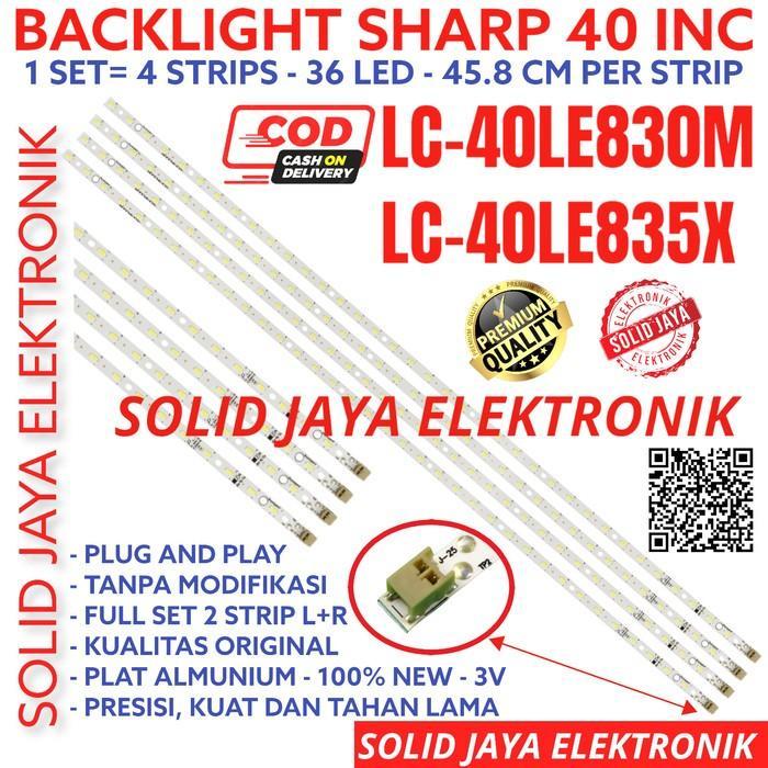 Terlaris BACKLIGHT LED SHARP LC40LE830M LC40LE835X LC40LE830 LC40LE835 LAMPU BL SALE