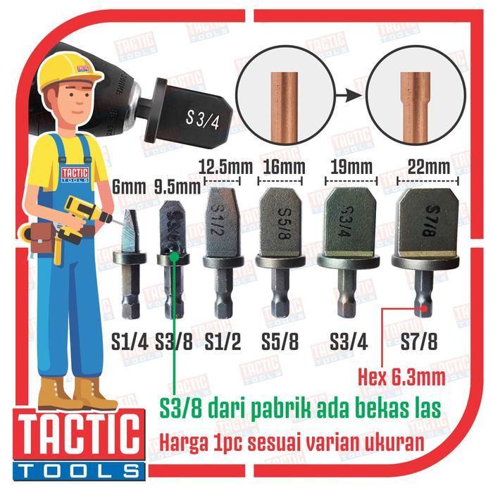 Gumi Mata Bor Pembesar Pipa AC Hex Shank Flaring Drill Bits