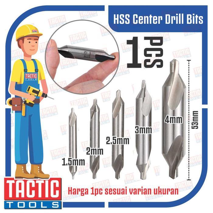 Gumi Mata Bor Bubut Center Drill Bits Countersink