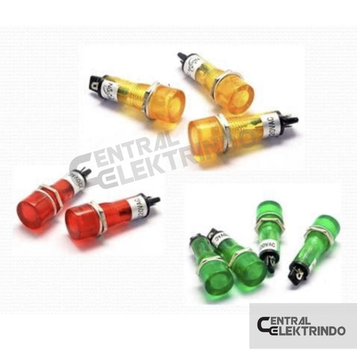 Pilot Lamp Plastik - AC 220V Lampu LED Lampu Pilot LED Plastik 220Volt