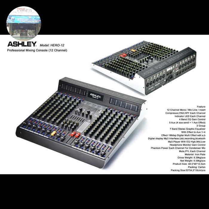mixer ashley hero 12 channel mixer audio ashley hero12 original