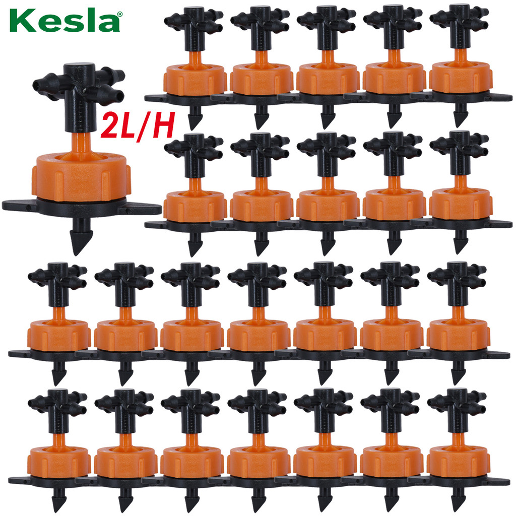 Irigasi 2L/4L/8L Dripper Aliran Stabil dengan Konektor Silang 4 Arah Konektor Panah Tetes Irigasi Ai