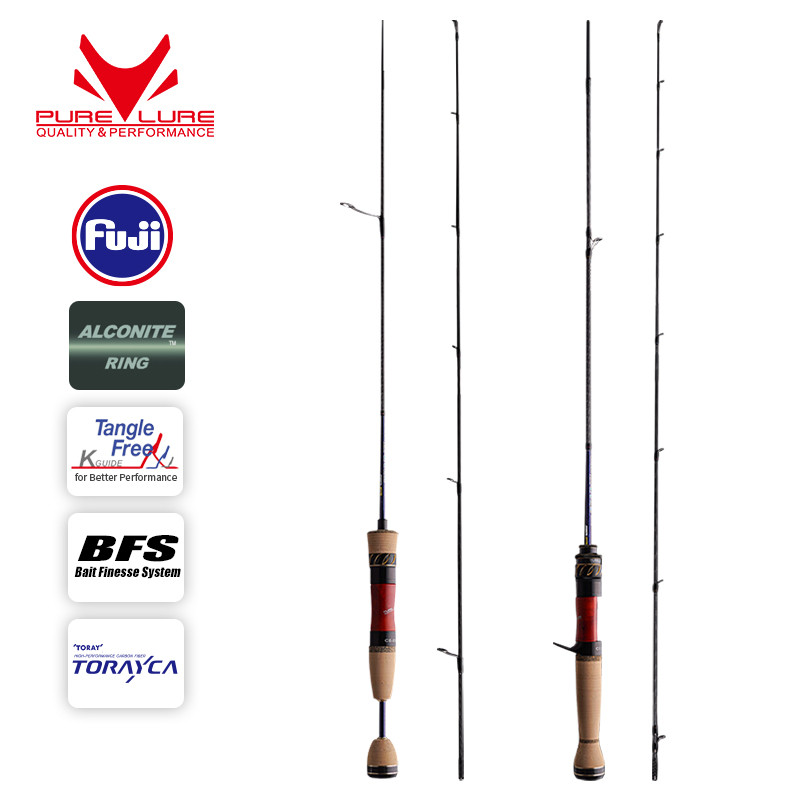 PURELURE CREEK DANCE Trout Rod BFS Fishing Casting UL Spinning Light Travel Rod Stream Ejection Rod