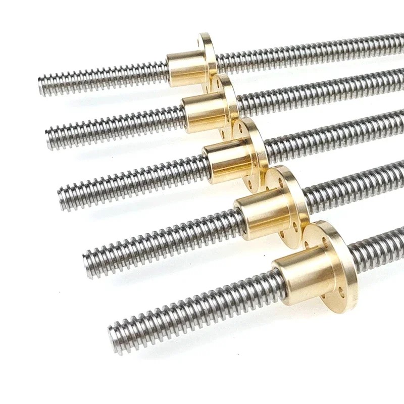 T12 lead screw Left-hand thread lead2/3mm 304 stainless steel trapezoidal reverse left-hand screw
