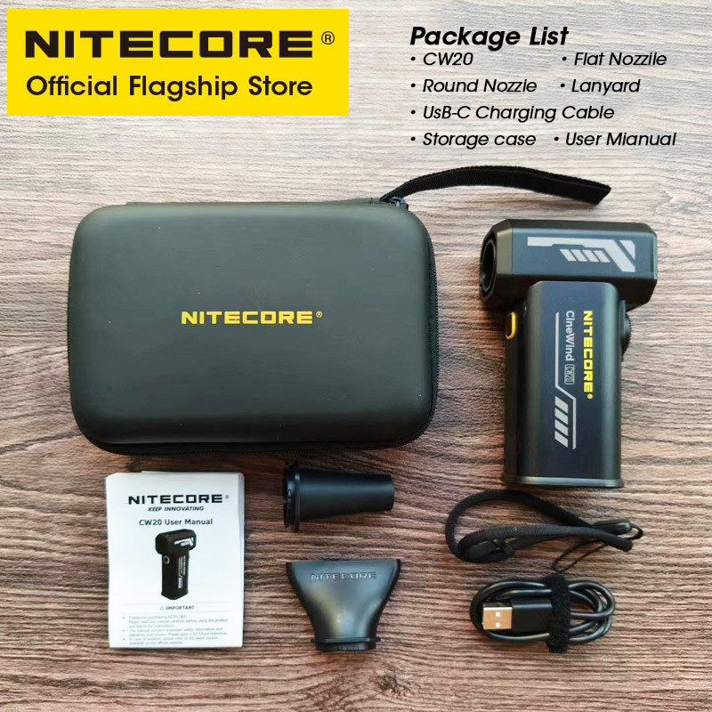 NITECORE CW20 Outdoor Camping Fan Multipurpose Pocket Photography Fan Electric Portable Air Blower