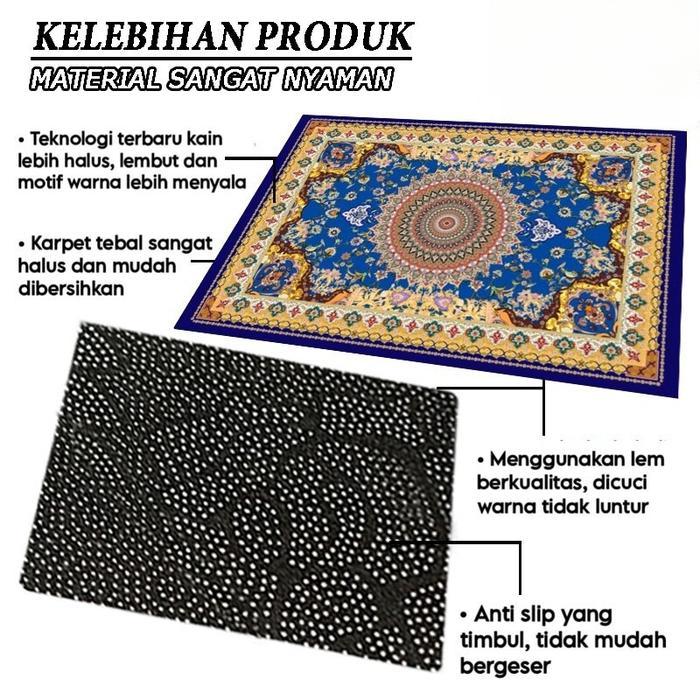 Karpet berukuran besar 200300cm, karpet bergaya Muslimah untuk ruang tamu dan ruang doa multifungsi
