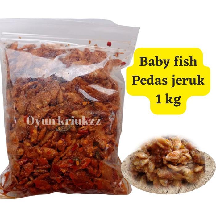 "New" keripik BABY FISH CRISPY PEDAS DAUN JERUK 500 GRAM ( COD ) BEST SELLER food snacks Chips