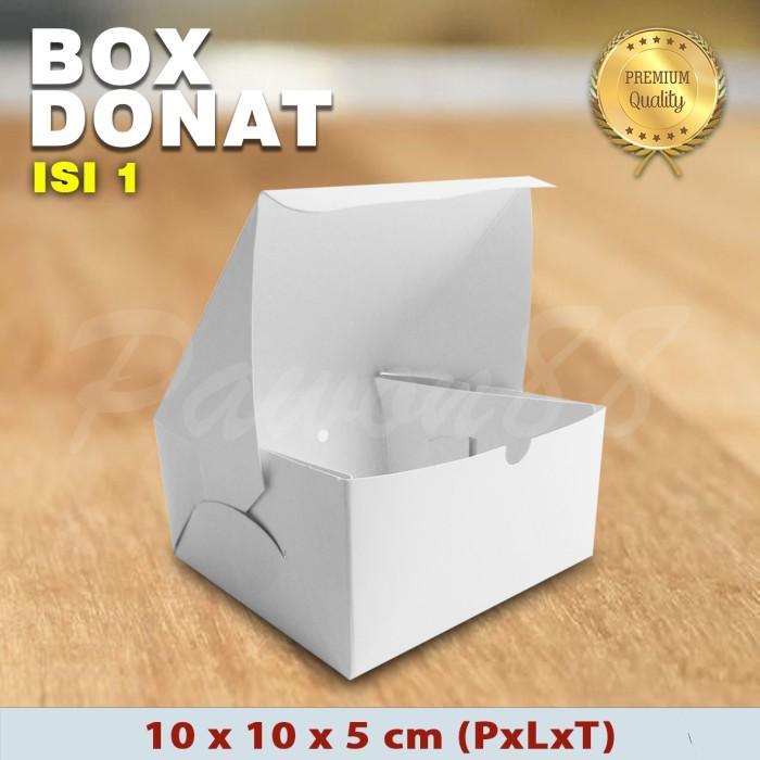 Dus Kotak Box Donat - PUTIH - Isi 1
