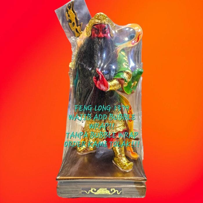 Rupang Patung Dewa Guan Gong / Kwan Kong Fiber 10 Inch