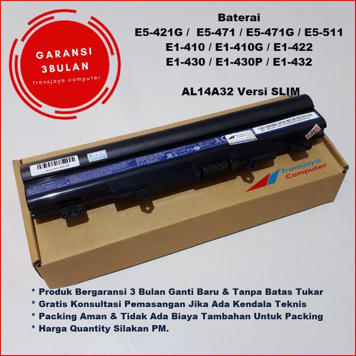 BERGARANSI Baterai Baterai Battery Laptop Acer Aspire E5-421 E5-421G E5-471 E5-511 E5-521 E5-531