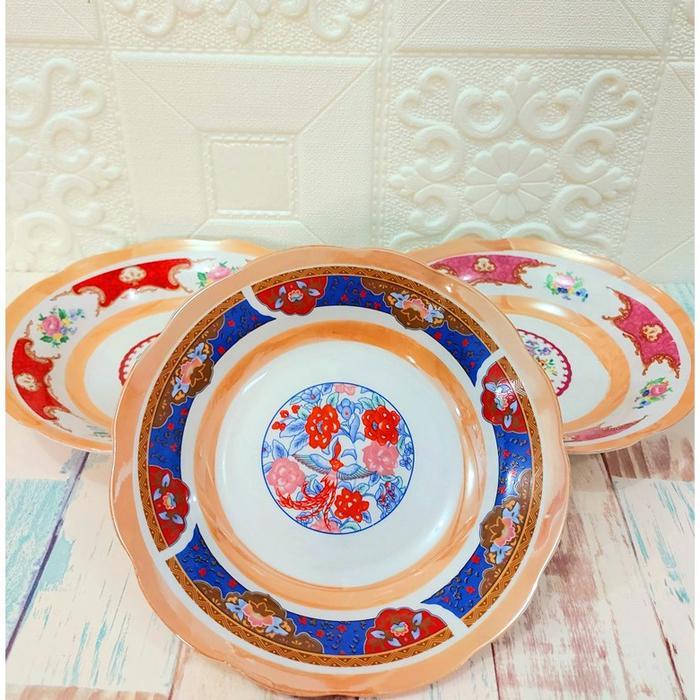 PIRING CANTIK / PIRING MAKAN SANGO 8"inch KERAMIK MOTIF ROSE