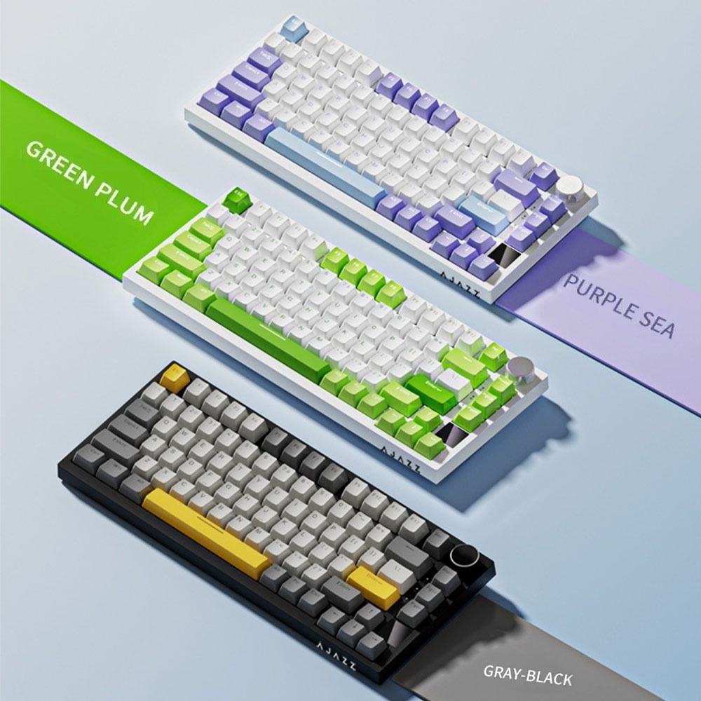 New AK820 Gaming Keyboard 82-Key Silent Mechanical Keyboard With Knob Mechanical Keys Wired Keyboard