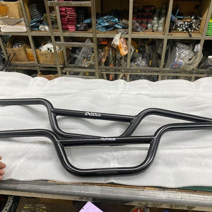 Handle Bar Stang Commuterbike Exodus Platinum Alloy Steel Hitam Standard 22.2 Panjang 74 Cm Bmx