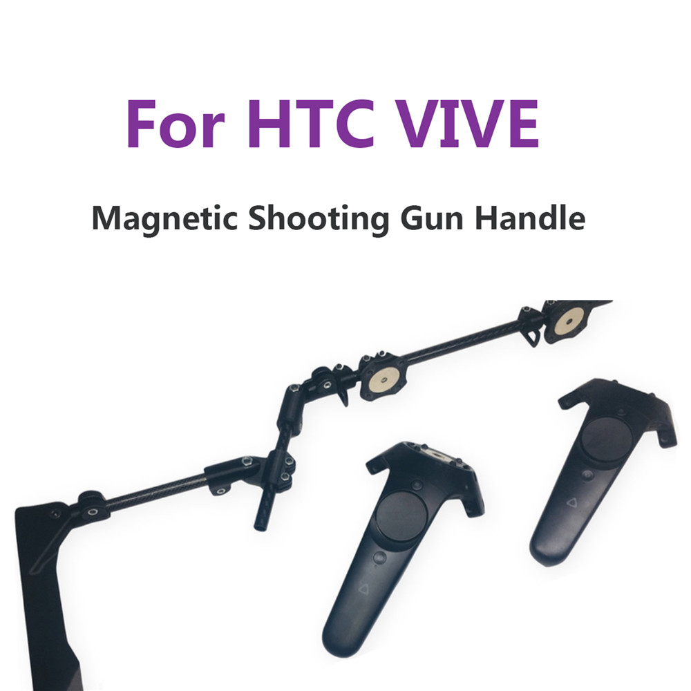 PROMO HARI INI  VR Game Shooting Gun Double Handle Controller Adjustable Bracket for HTC VIVE VR Hea