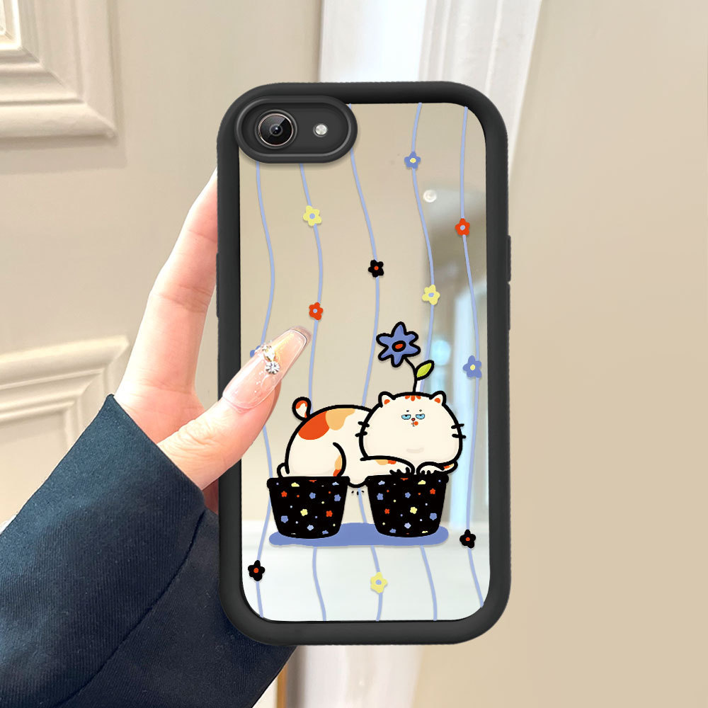 Casing Hp Untuk VIVO Y66 Y65  Cermin Phone Case Softcase Softcase Cassing Kesing Cat JZ DXH30 1719