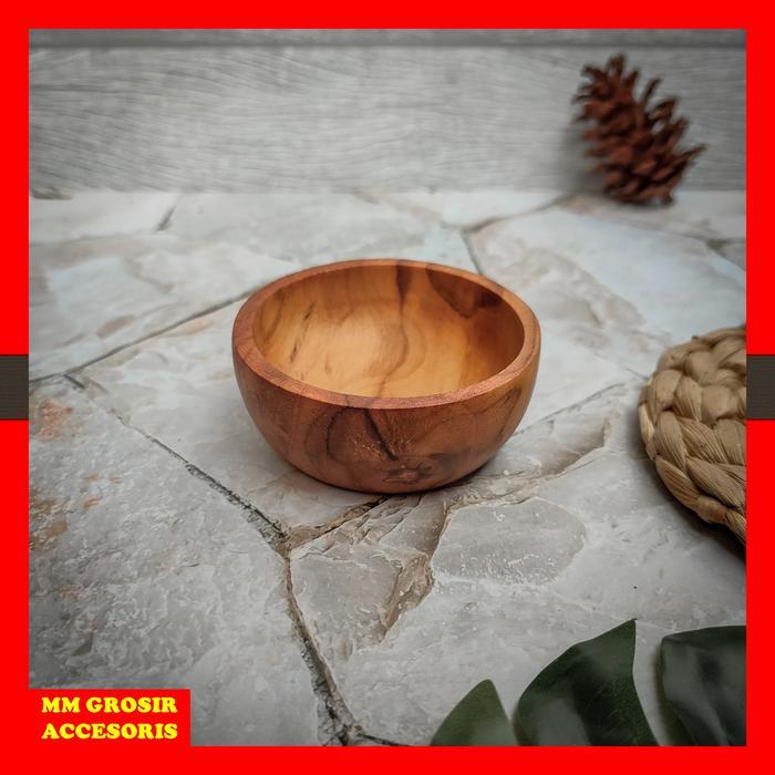 Mangkok Sambal Kecil Kayu Jati / Mangkok Mini Kayu Jati