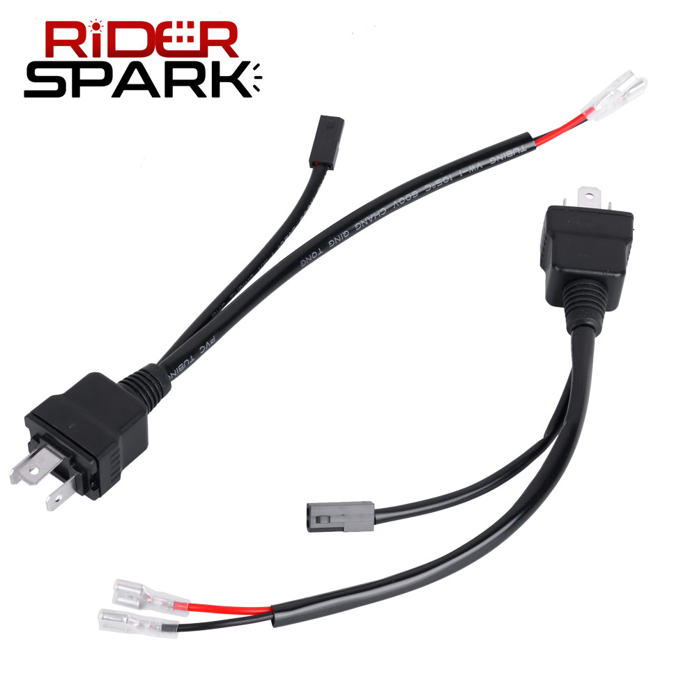 2pcs H4 LED Relay Harness Bi Xenon Cable WireHarness For Bi-Xenon HID Bulbs Wiring Controller Play