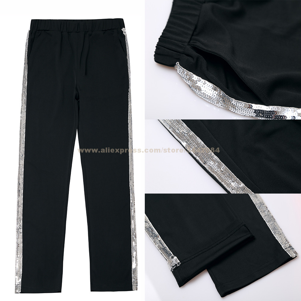 Mj Michael Jackson Billie Jean Pants Slr Casual Stripe Trousers For Collection Party Pants Costume