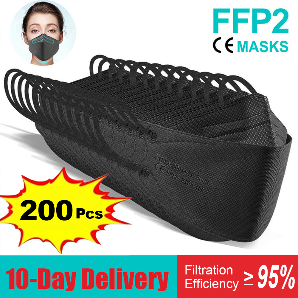 10-200pcs fpp2 fish mask kn95 Face masque mask kn95 mascarillas ffp2 homologadas kn95 certificadas m