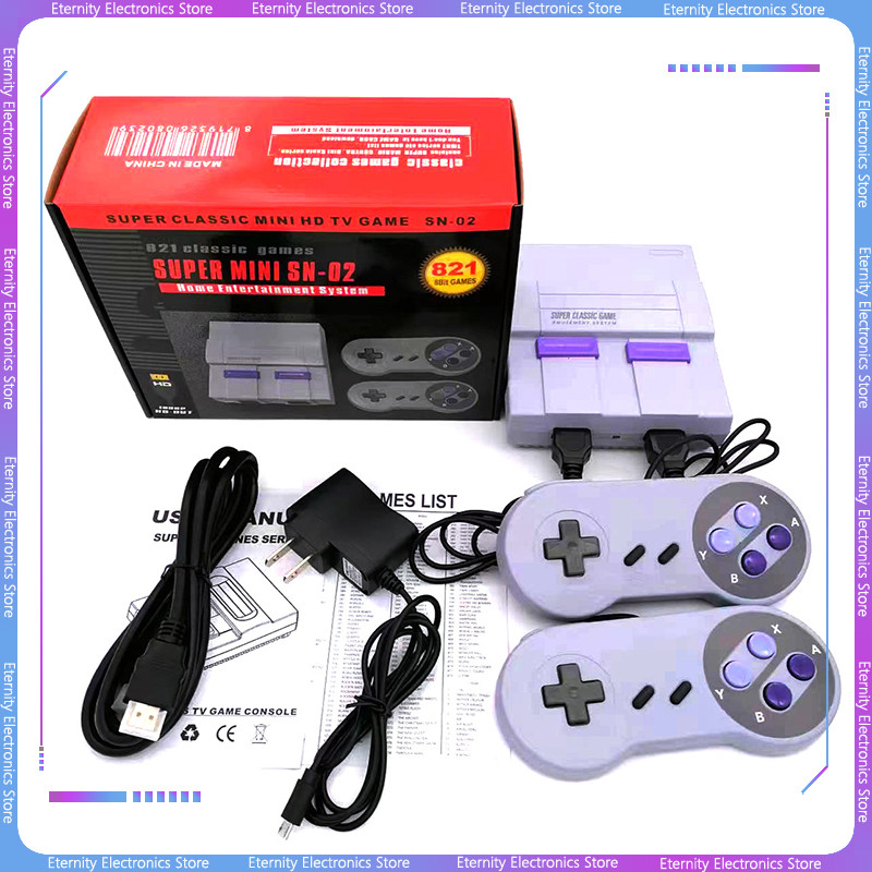 821 HD Game Console Super Mini SNES 8-bit Game Console NWS Classic Edition Built-in 821 Models Two p