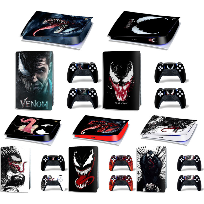 Venom Vinyl Skin Sticker For PlayStation 5 Digital PS5 PlayStation5 Game Console Game Handle Full Co