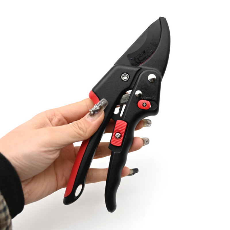 Ratchet Skip Garden Pruning Shear Steel Scissors Gardening Plant Scissor Branch Pruner Trimmer Tools