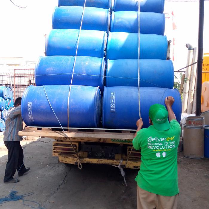 drum plastik hdpe 200 liter/drum plastik/tempat penampungan air/tong plastik, kolam Ikan