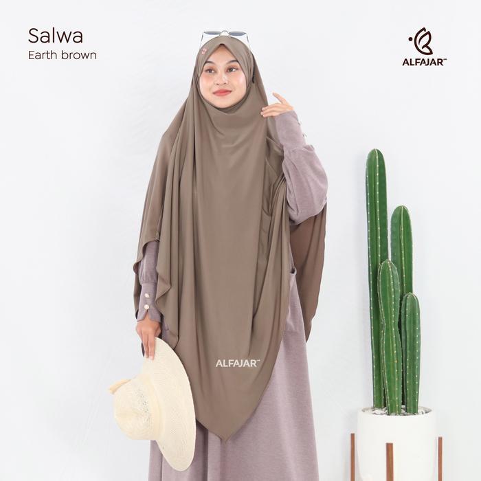 terlaris Alfajar - French khimar Jumbo SALWA Jersey Premium Model Lancip Belakang Oval 100% ori
