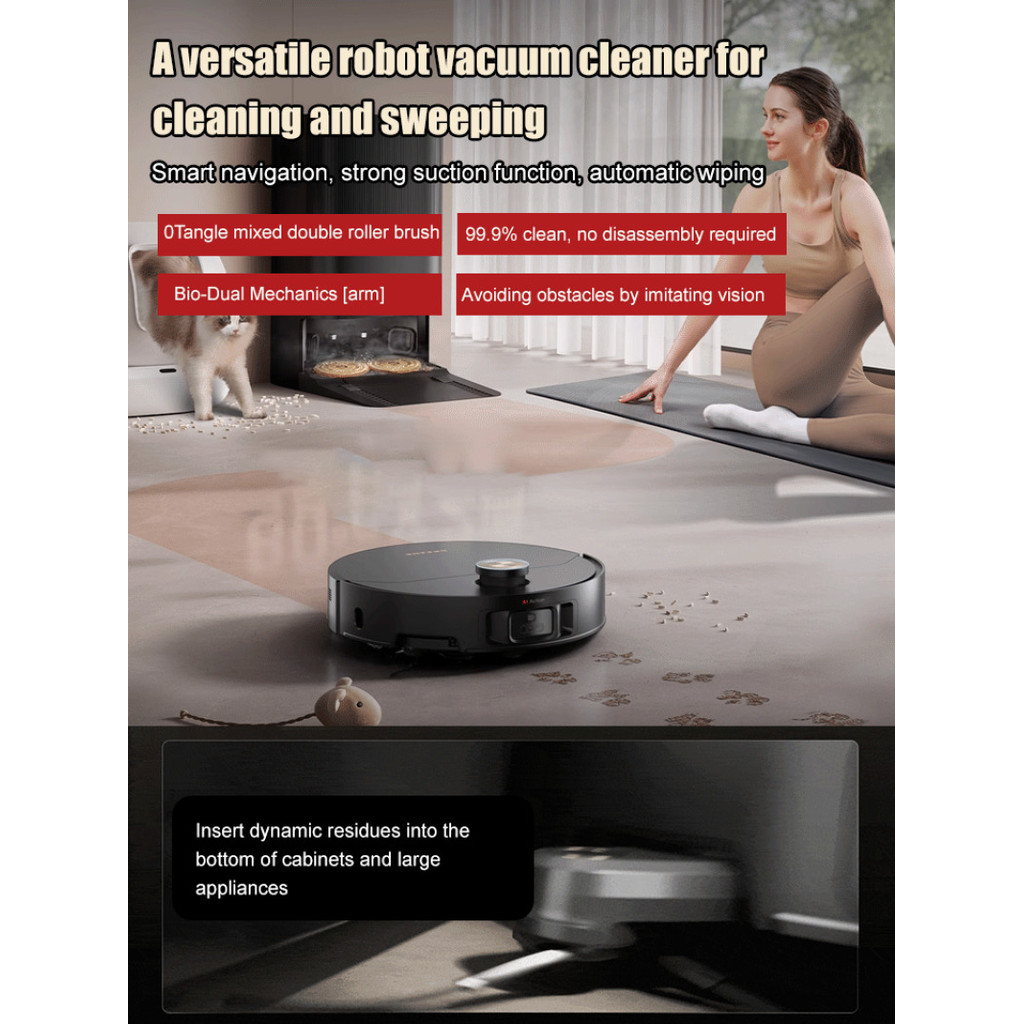 Intelligent 3-in-1 Family Sweeping Robot Mini Vacuum Cleaner Vacuuming Sweeping Mopping 3-in-1 LIDAR