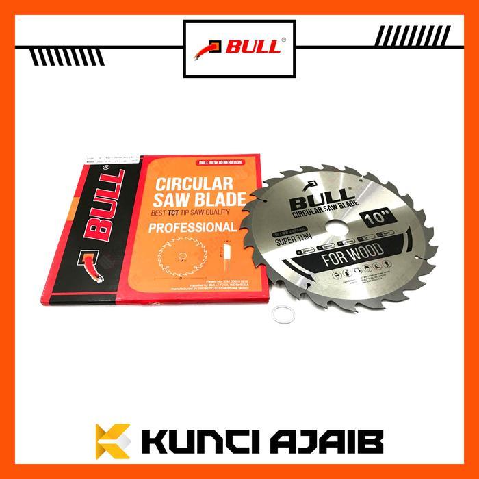 BULL SUPER THIN Circular Saw Blade 10 Inch 24T Mata Potong Kayu 24 T