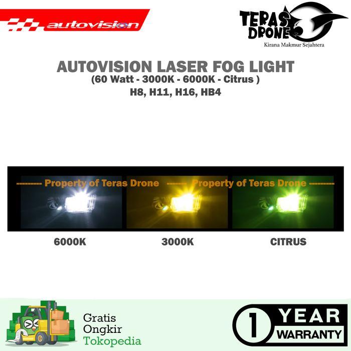 Led Autovision Laser Foglamp H8 H11 H16 Hb4 70 Watt - Garansi Resmi Car