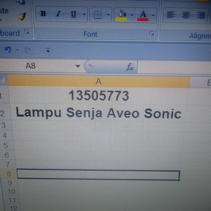 Lampu Senja Aveo Sonic Ori Gm 13505773