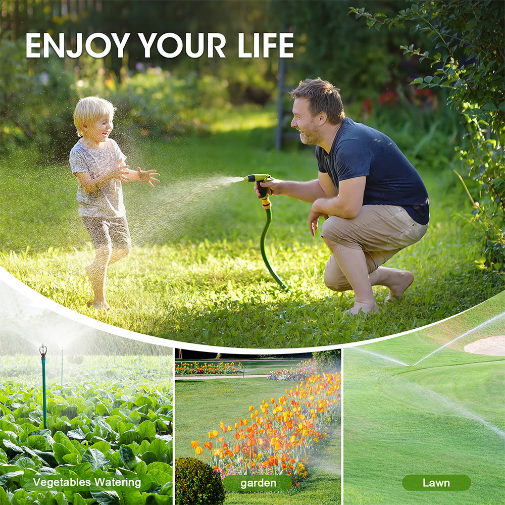 Automatic Watering System Irrigation Timer Brass Inlet IPX5 Waterproof Rain Delay Garden Water