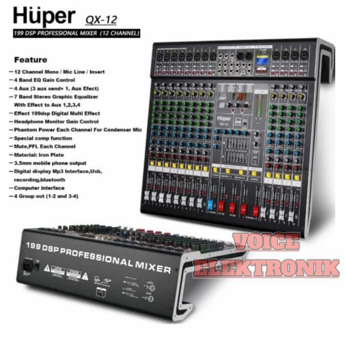 Mixer Profeesional Huper Qx 12 Original 199 Dsp 12 Channel
