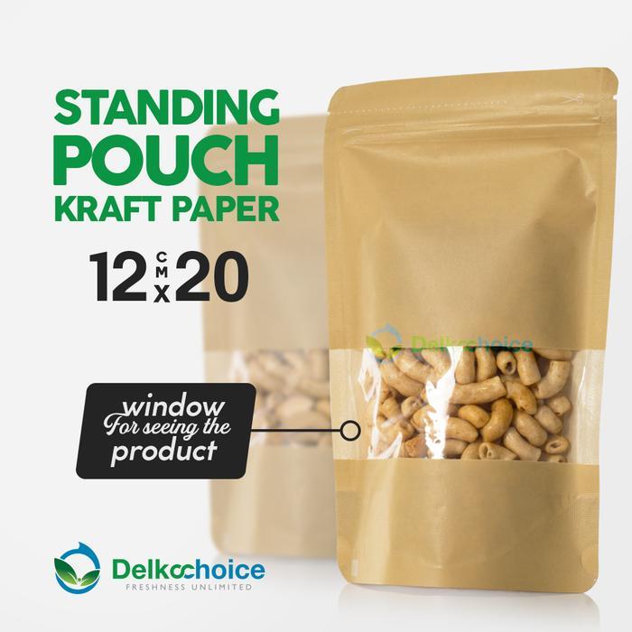 Plastik Klip Standing Pouch Kraft Window Ekonomis