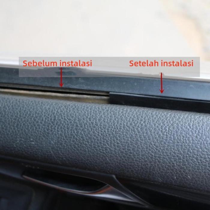 "New" Bosjie4 Meter Karet Kaca Pintu Mobil Karet Peredam Suara Getar Kaca Mobil Pintu Mobil Weather