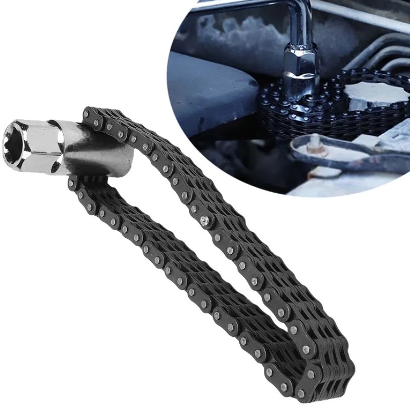 Oil Filter Remover Oil Filter Wrench Tool Heavy Duty Chain Type Oil Filter Wrench Removal Universal