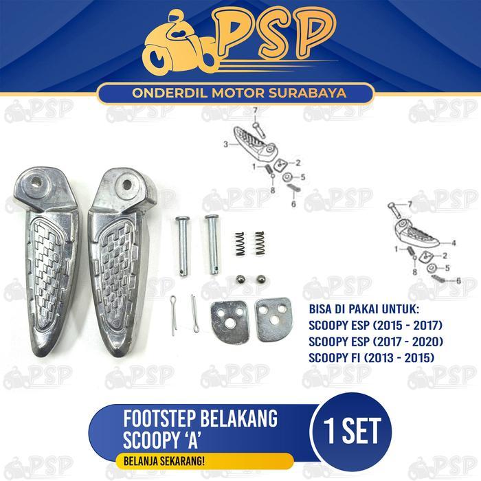 FOOTSTEP BELAKANG SCOOPY FI "A" - FUTSTEP POSTEP BARSTEP PIJAKAN KAKI BELAKANG HONDA SCOOPY ESP