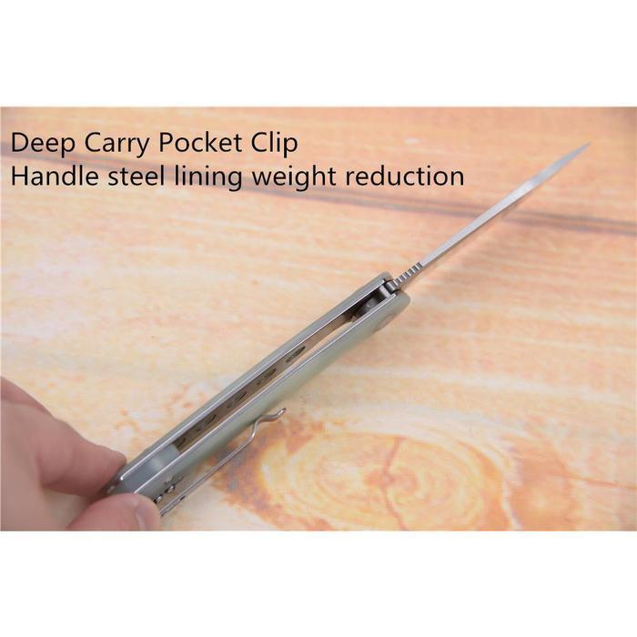 Sitivien 2022 St102 D2 Steel Micarta /G10 Bearing Flipper Folding