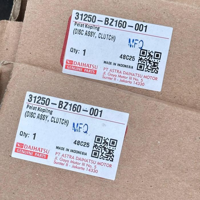 Kopling Rush Terios Grandmax Luxio, Avanza 31250-Bz160-001 Original