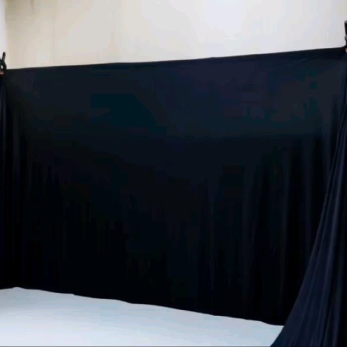 Kain Polos Meteran Hitam Dan Putih Lebar 240 Cm / Kain Hitam Polos 1 Roll / Kain Putih Polos 1 Roll