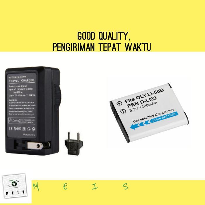 Charger & Baterai Pentax Optio P70 P80 WS80 RZ10 I-10 X70 Casan Batre