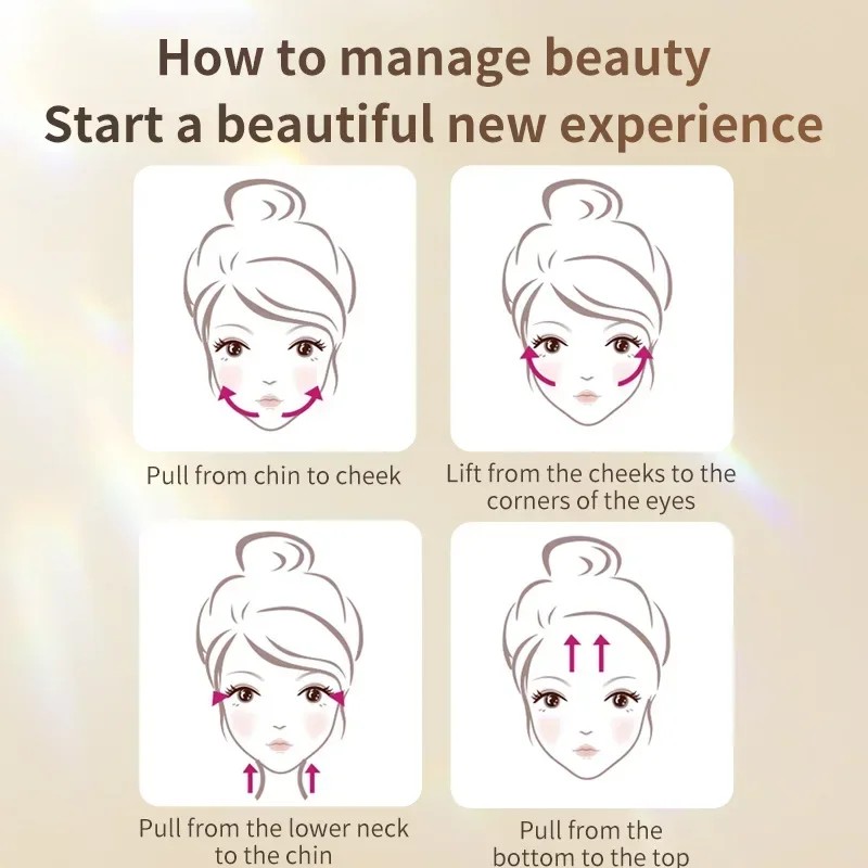 EMS Facial Massager Roller Face Lifting Microcurrent 3 Gears V-Face Roller Massager Skin