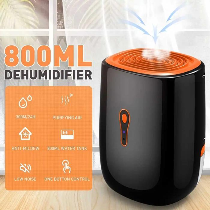 YANGZI Dehumidifier 2in1 Moisture Absorber Portable Low Noise 800ml - VS-DH07