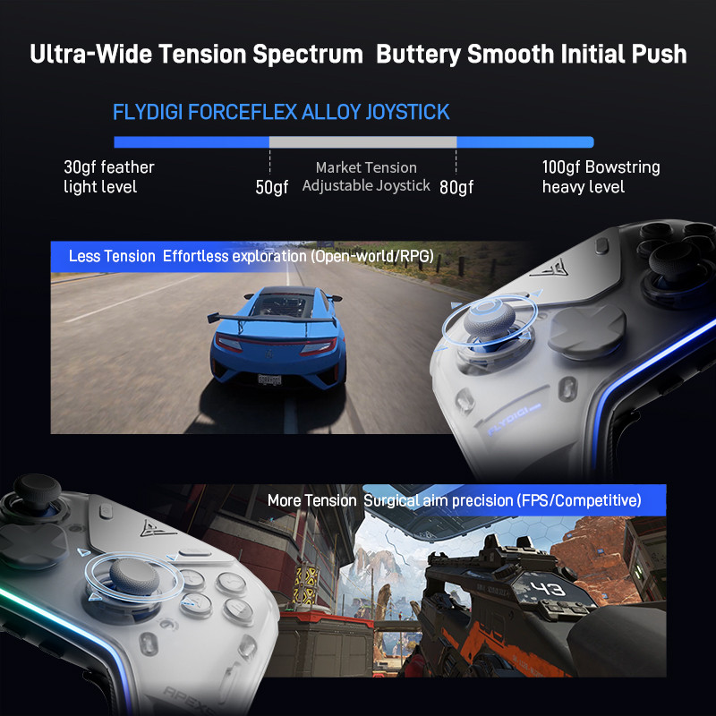 FLYDIGI ORIGINAL APEX 5 APEX 4 WIRELESS GAMING CONTROLLER PRECISION CONTROL IMMERSIVE VIBRATION FOR