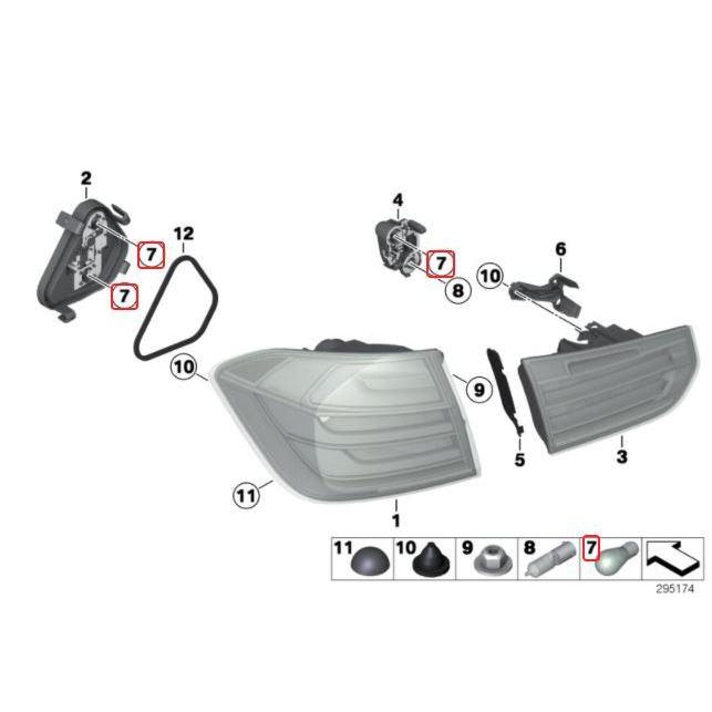 Original BMW F30 Bohlam Lampu Rem Mundur P21W 12V 21W - EPS